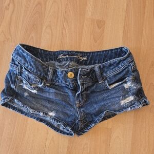 American Eagle Outfitters Distressed Blue Jean Shorts